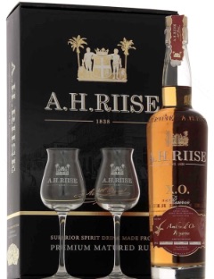 A.H. Riise XO Reserve Ambre Gift pack   2 glass 40% 70cl