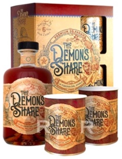 The Demon s Share Spiced Rum Panama gift pack 40% 70cl.