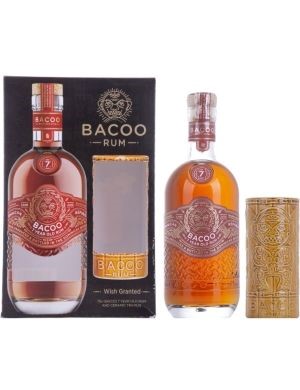 Bacoo Dominican Rum 7y gift pack Tki Mug 40% 70cl